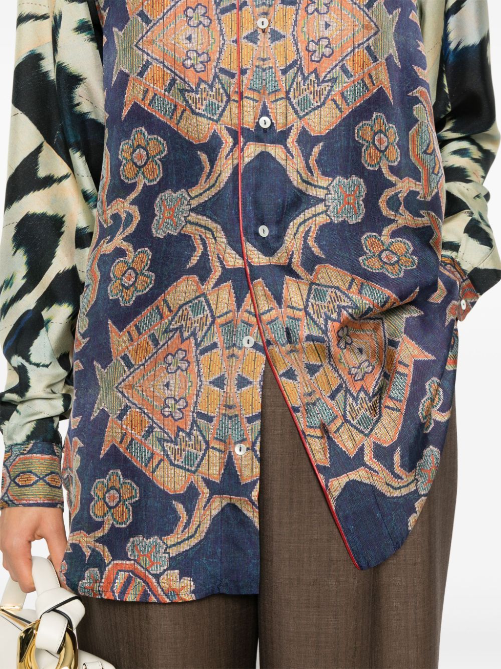 Printed silk shirt