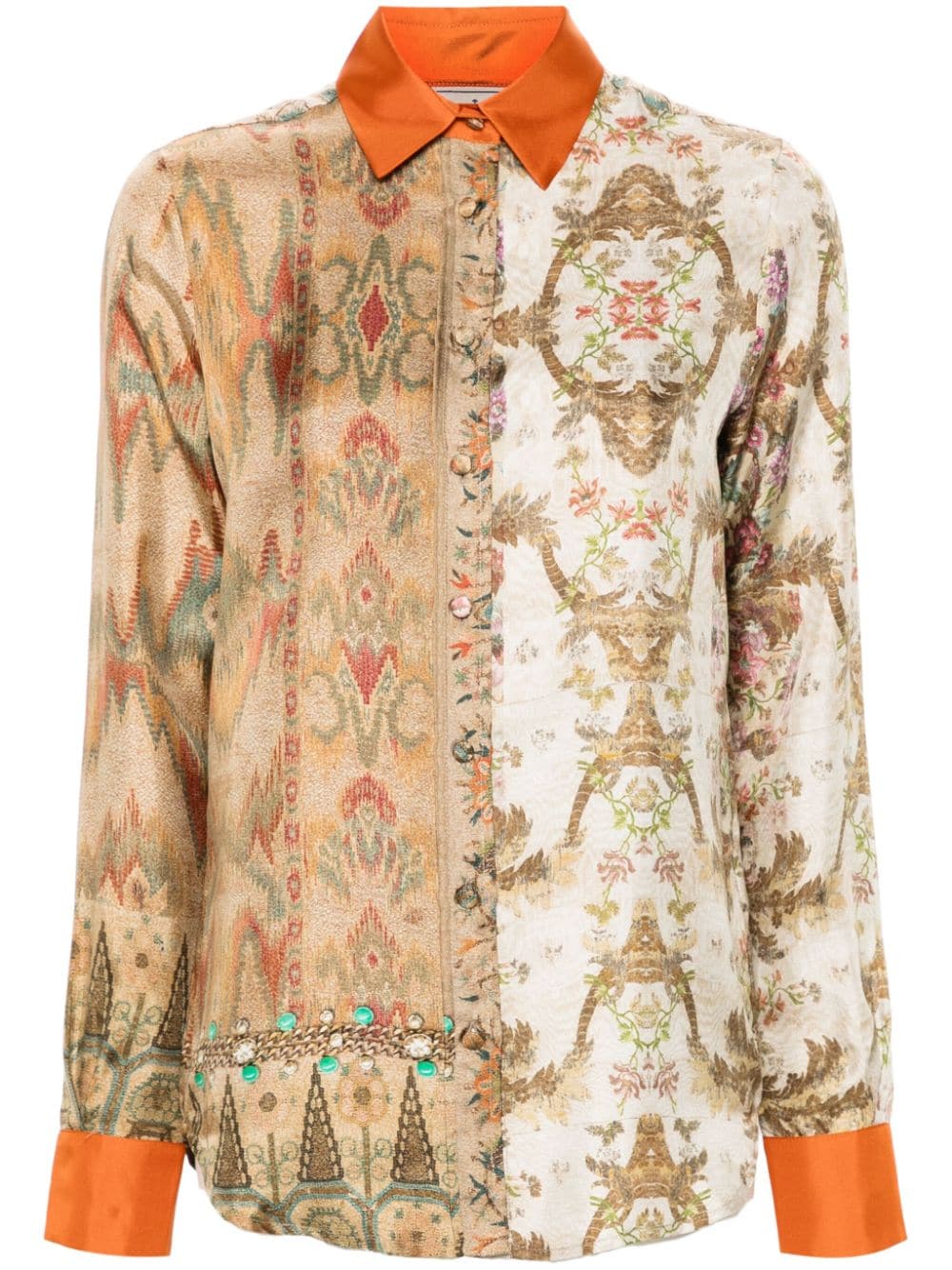 Printed silk shirt