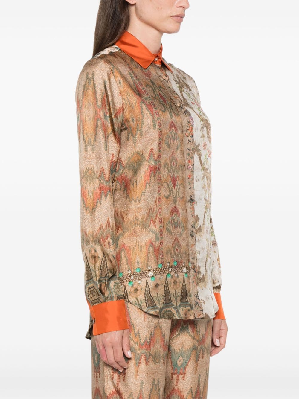 Printed silk shirt