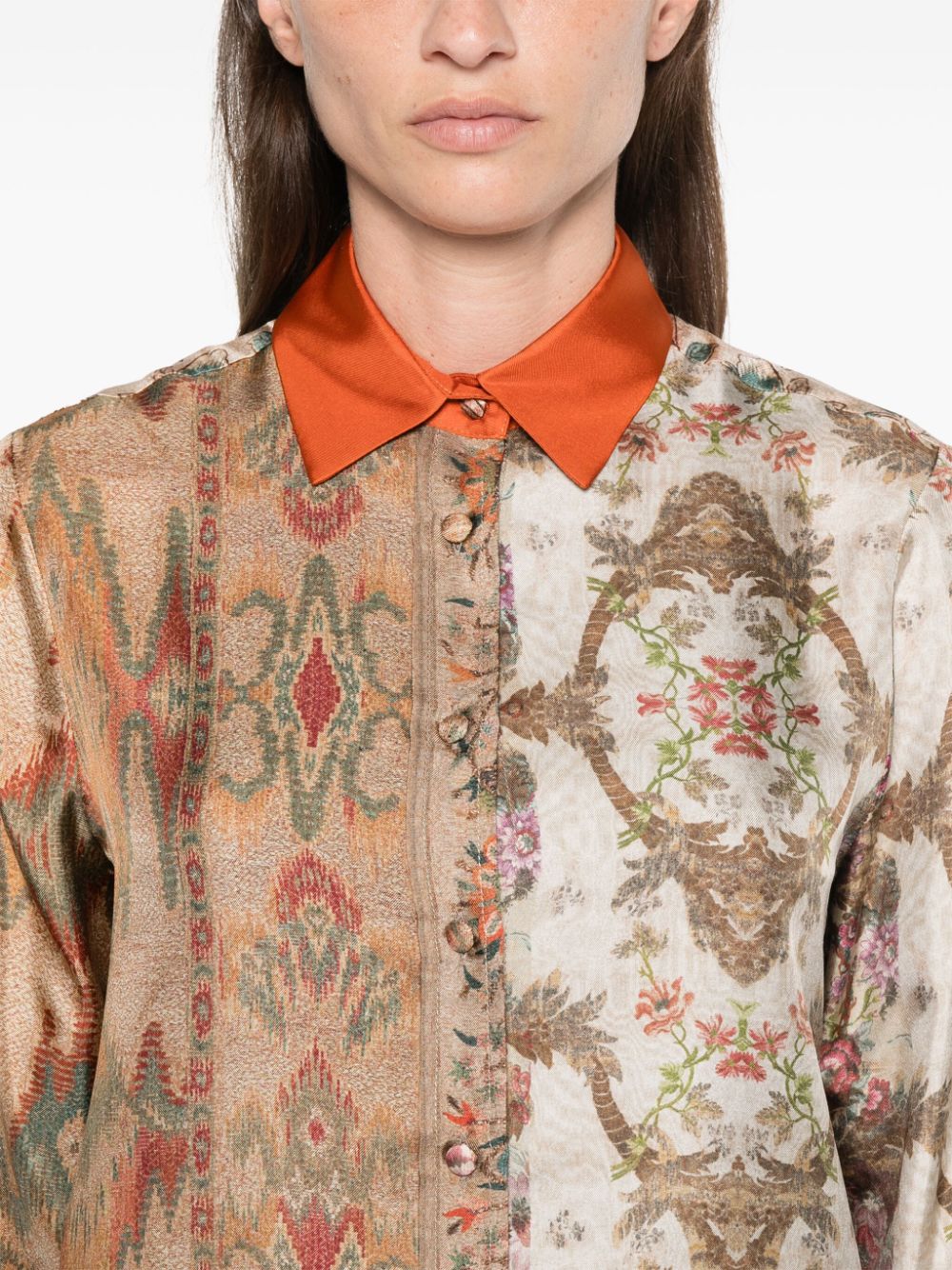 Printed silk shirt