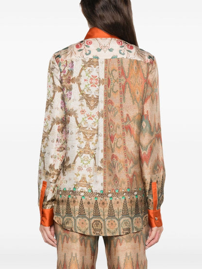 Printed silk shirt