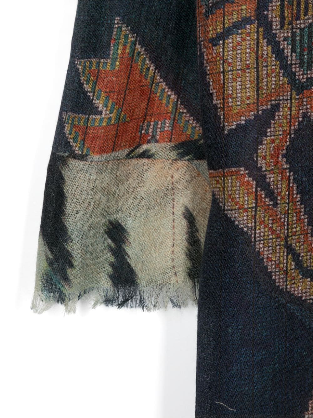 Printed wool scarf