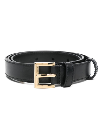 Logo leather belt