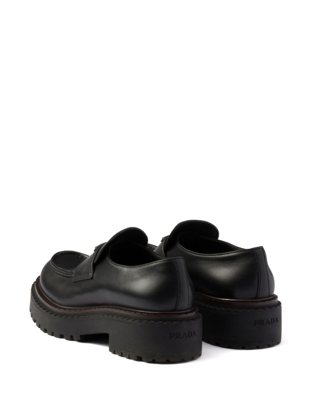 Logo leather loafers