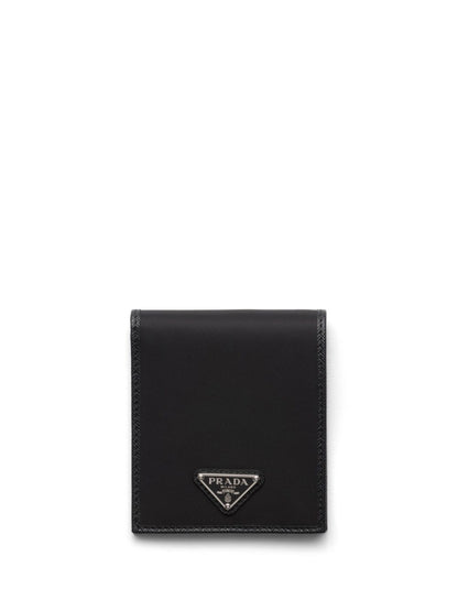 Re-nylon and saffiano bi-fold wallet