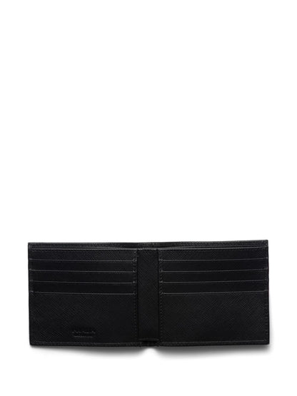 Re-nylon and saffiano bi-fold wallet