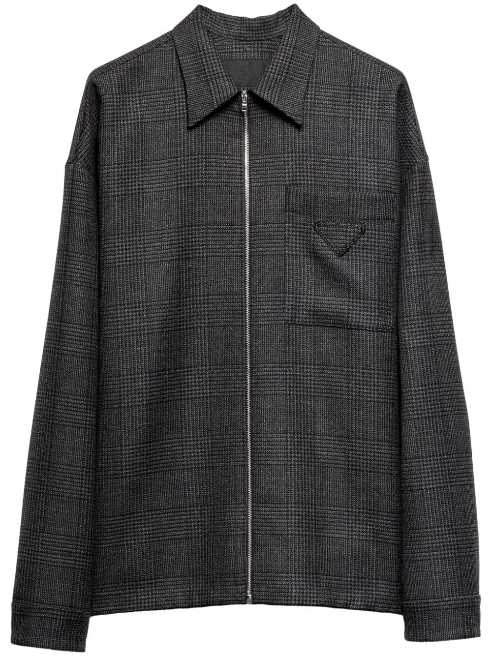 Wool zipped shirt