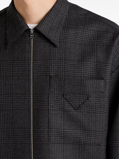 Wool zipped shirt