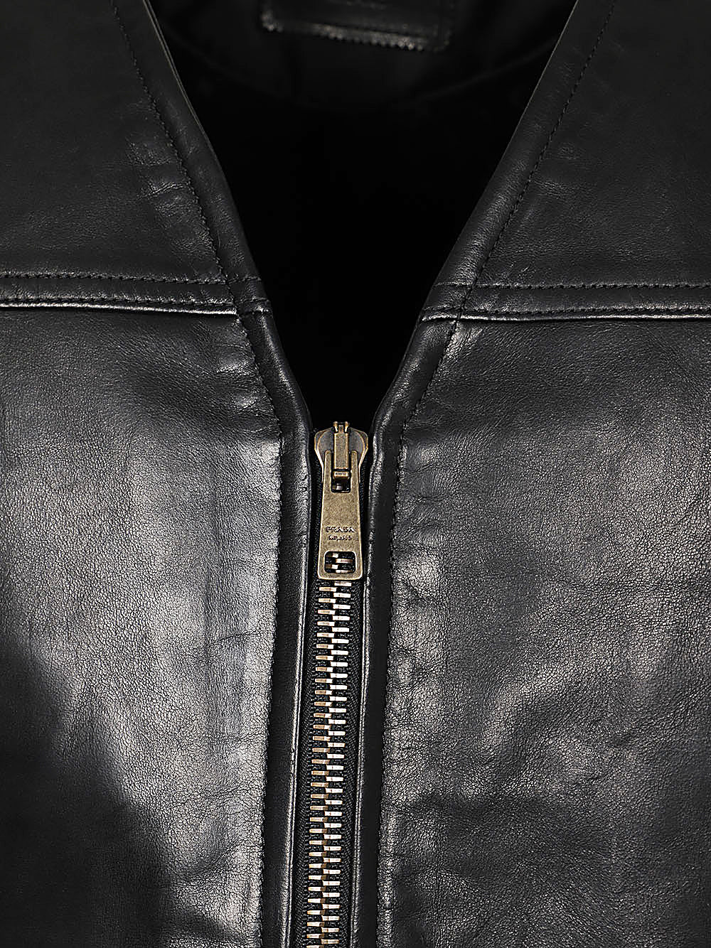 Logo leather vest