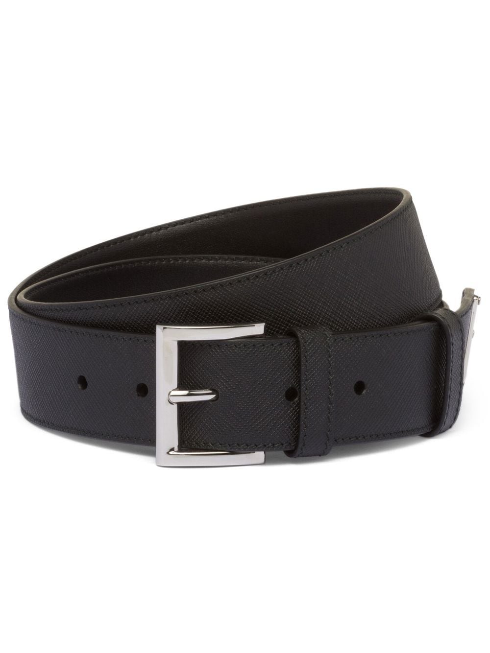 Logo leather belt