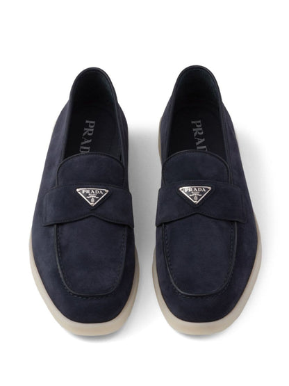 Suede leather loafers