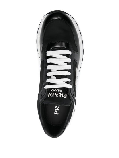 Prax 01 re-nylon and leather sneakers