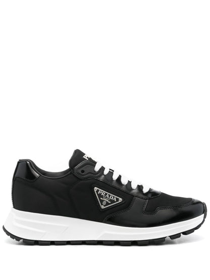 Prax 01 re-nylon and leather sneakers