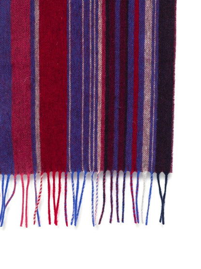 Multi colour stripe wool scarf