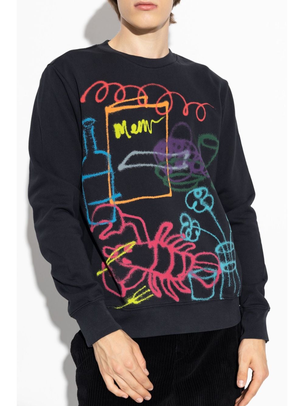 Printed cotton sweatshirt