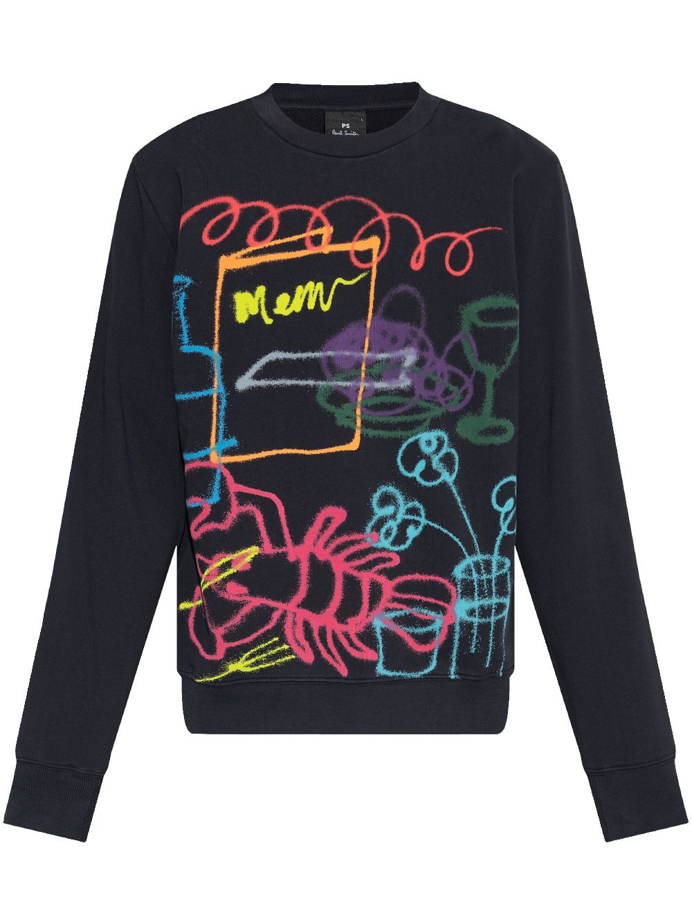 Printed cotton sweatshirt