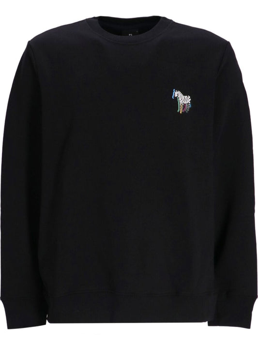 Zebra logo cotton sweatshirt