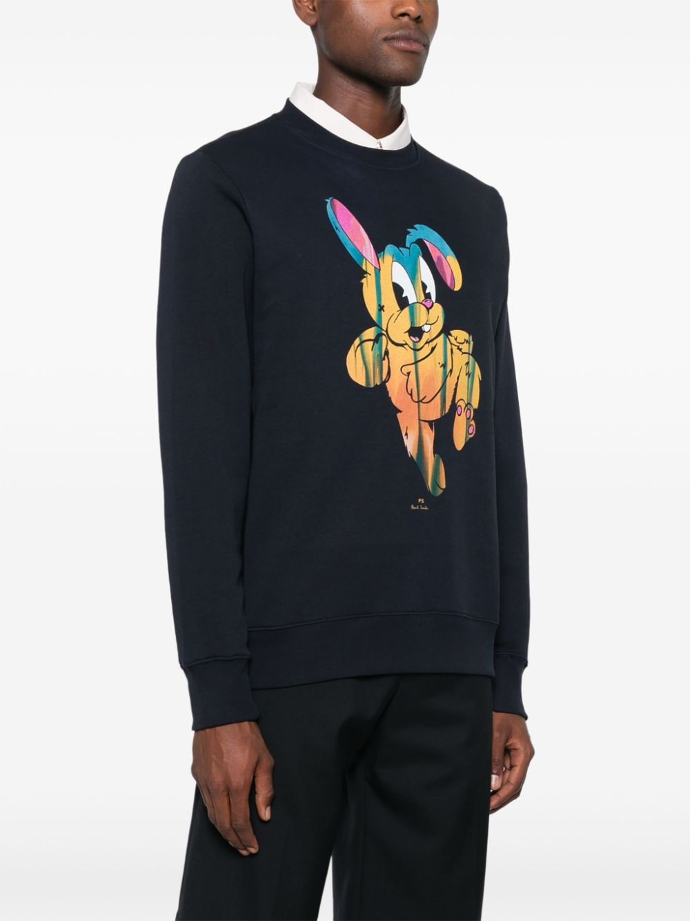 Painted bunny cotton sweatshirt