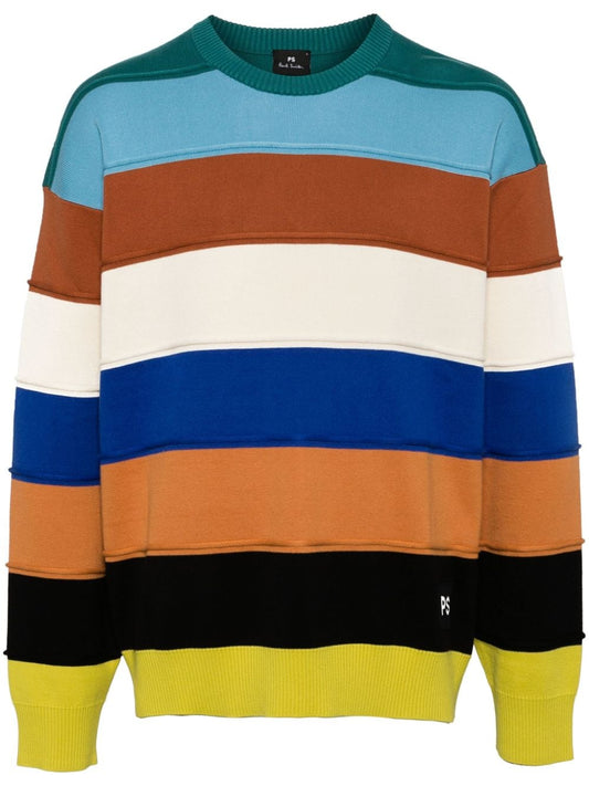 Striped crewneck sweater