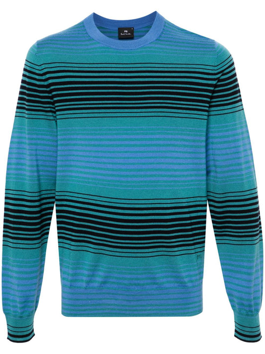 Striped crewneck sweater