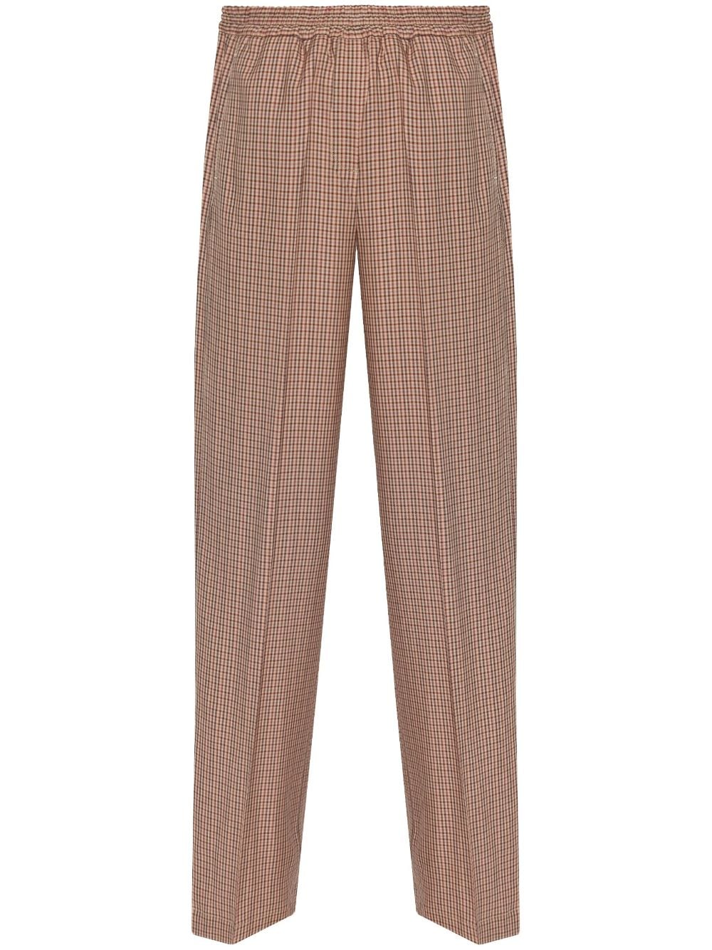 Check pattern trousers