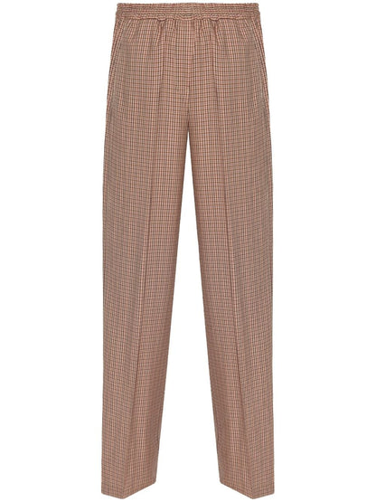 Check pattern trousers