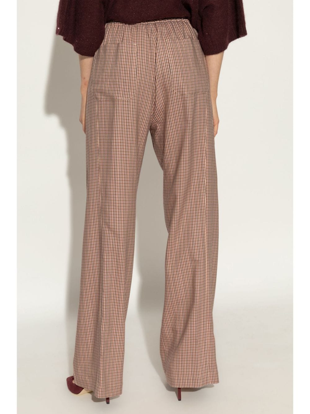 Check pattern trousers