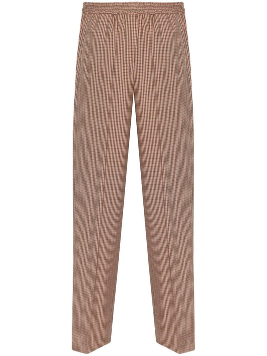 Check pattern trousers