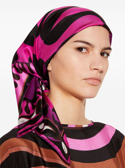 Printed silk foulard