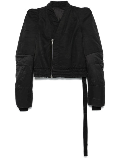 Zipped nylon bomber jacket