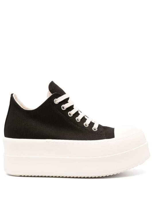 Canvas platform sneakers