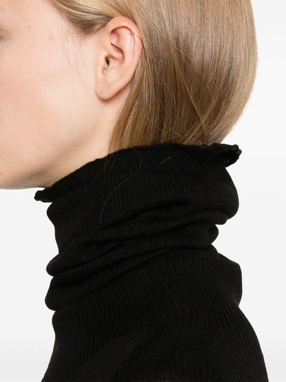 Roll-neck virgin wool jumper