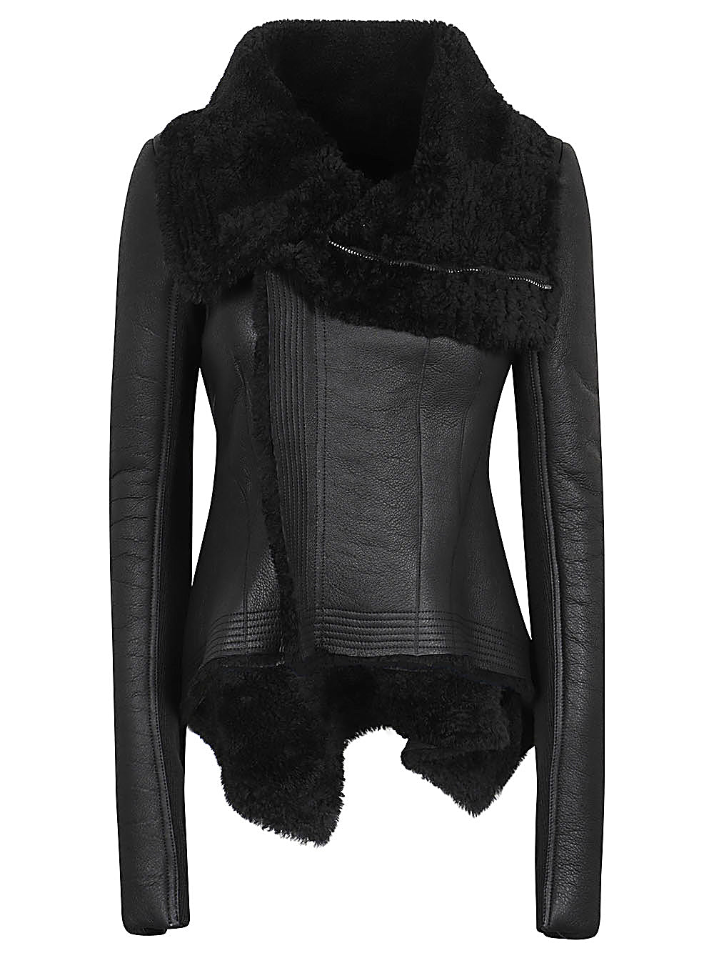 Sheepskin biker jacket