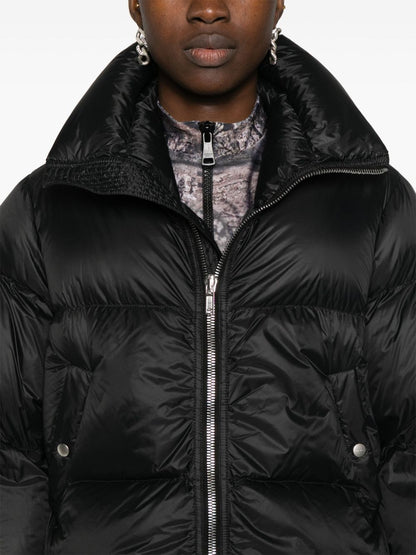 Full-zip cropped padded jacket