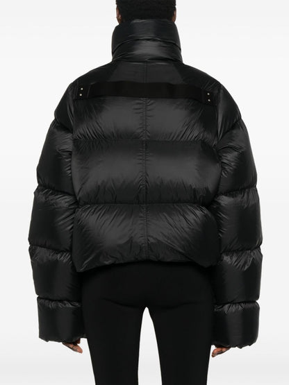 Full-zip cropped padded jacket