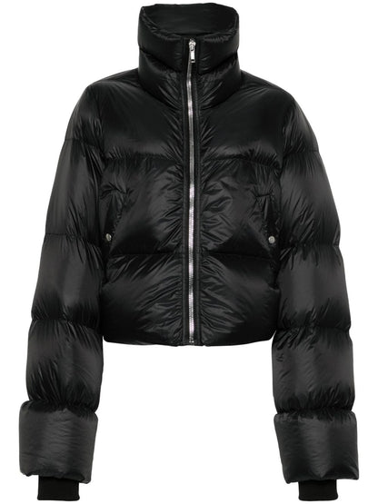 Full-zip cropped padded jacket