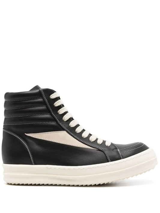 High vintage leather sneakers