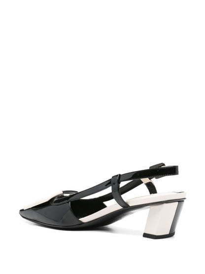 Belle vivier leather slingback pumps