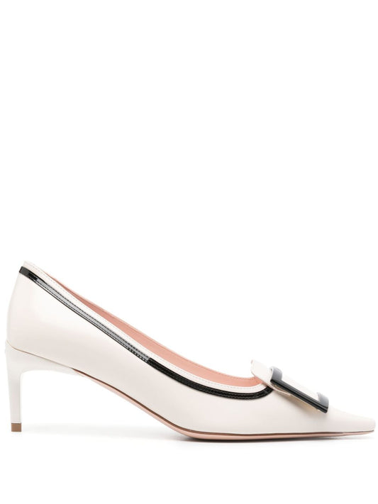 Viv canard leather pumps