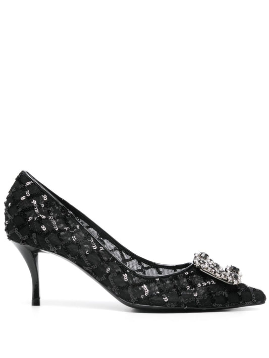 Flower strass pumps