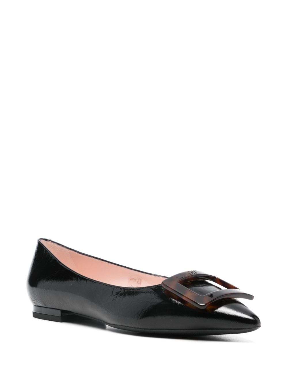 Gommettine turtle leather ballet flats