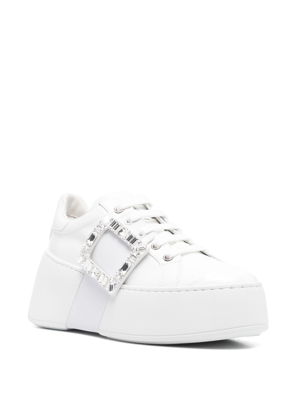 Viv skate high strass leather sneakers