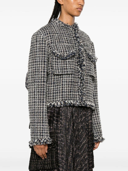 Tweed wool short jacket