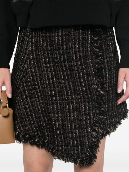 Tweed wool mini skirt