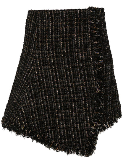 Tweed wool mini skirt