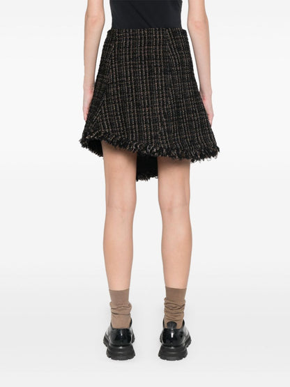 Tweed wool mini skirt