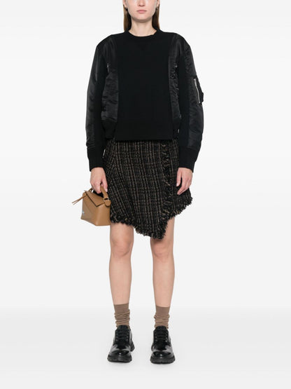 Tweed wool mini skirt