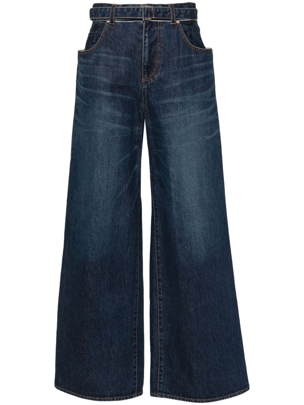 Wide leg denim jeans