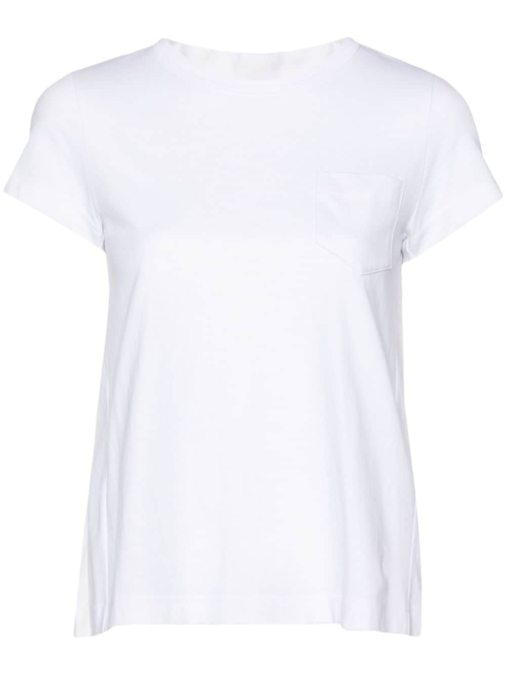 Pleated back cotton t-shirt