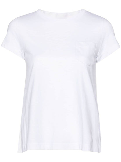 Pleated back cotton t-shirt